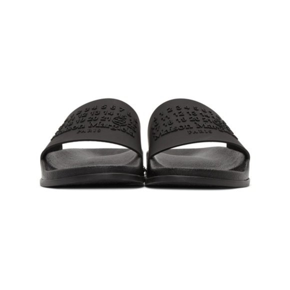MAISON MARGIELA Black Shower Slides - Picture 4 of 6